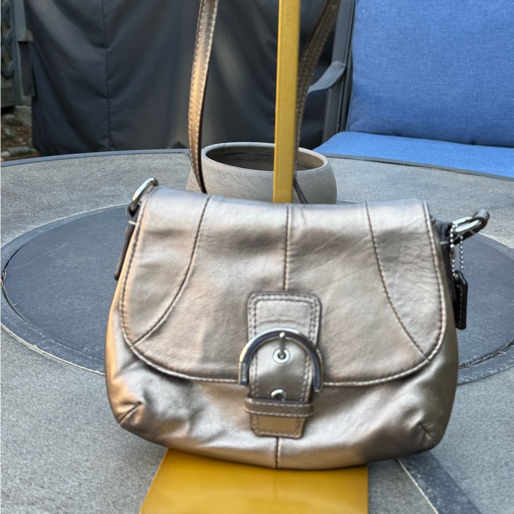 Coach SoHo Buckle Crossbody -Metallic Champagne
